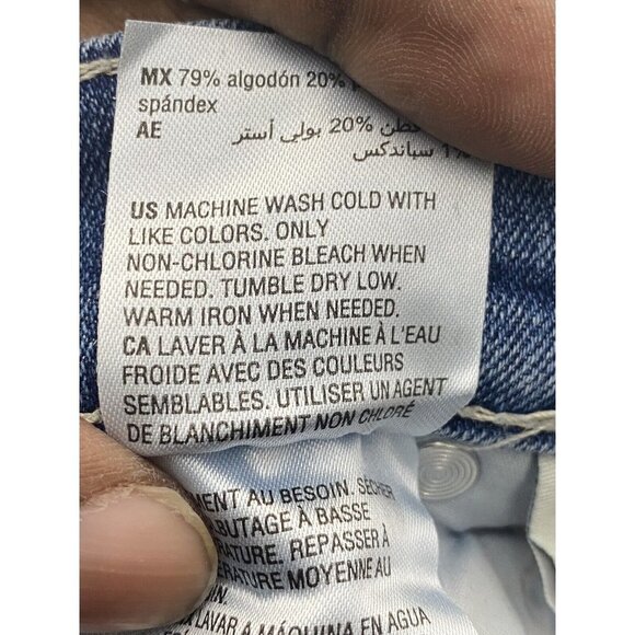 Style&co. Womens Straight High Rise Slimming Pocket Distressed Jean Size 12 - Picture 6 of 8